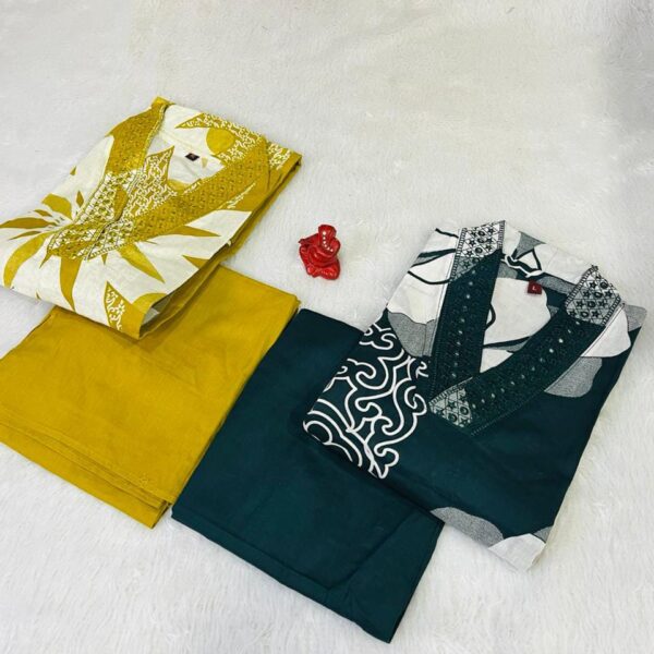 PURE TAJMUL COTTON KURTI PANT SETS