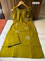 Kurtis With Plazo Pure Havy Dhabu Cotton Fabric - Image 3