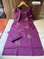 Kurtis With Plazo Pure Havy Dhabu Cotton Fabric - Image 2