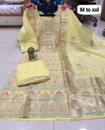 Dola Silk Kurti With Tie Work , Pant & Beautiful Banarasi Dupatta - Image 2