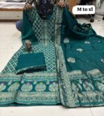 Dola Silk Kurti With Tie Work , Pant & Beautiful Banarasi Dupatta - Image 8