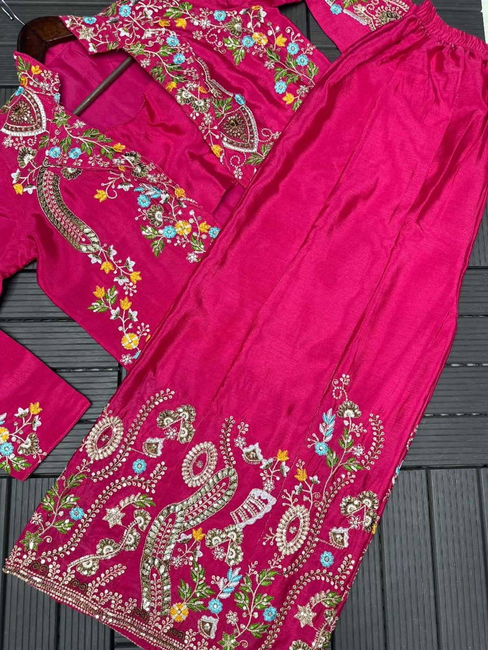 WhatsApp Image 2026-02-20 at 6.55.15 PM Purple Paisley Hand - Embroidered Co-ord Set - Image 1
