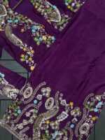 Purple Paisley Hand - Embroidered Co-ord Set - Image 9
