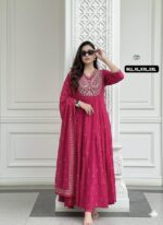 New Arrival Fastive Anarkali Kurti Set Cotton Collection - Image 2