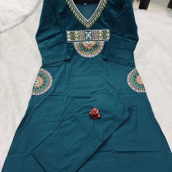 Pure Dhabu Mul Cotton Disigner Kurti Plazo Sets