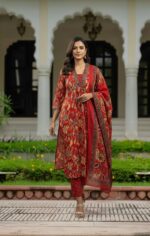 Sequence Adda Work Over Kurti Hand And Nack