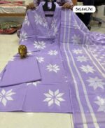 Pure Mal Cotton Aline Side Cut Kurti ,Pant ,Duppata - Image 2
