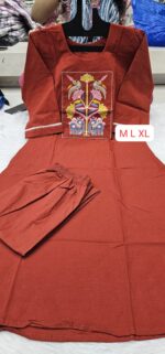 Top with Plazo with Pocket Pure Heavy Dabhu Cotton Fabric