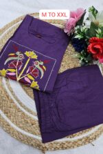 Top with Plazo with Pocket Pure Heavy Dabhu Cotton Fabric - Image 2