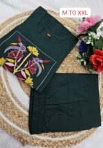 Top with Plazo with Pocket Pure Heavy Dabhu Cotton Fabric - Image 2