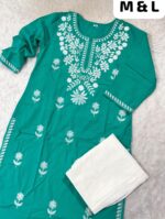New Latest Beautiful Cotton Kurta Set - Image 2