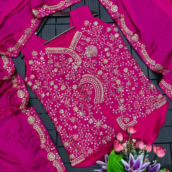 Presenting A New Party Wear Look Jacket And Plazzo With Dupatta