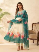 Presenting By New Party Wear Look FoX Gerorrget Gown with Dupatta , Pant