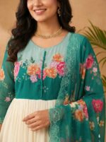 Presenting By New Party Wear Look FoX Gerorrget Gown with Dupatta , Pant - Image 3