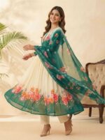Presenting By New Party Wear Look FoX Gerorrget Gown with Dupatta , Pant - Image 2