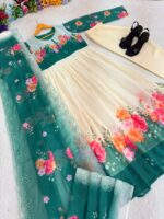 Presenting By New Party Wear Look FoX Gerorrget Gown with Dupatta , Pant - Image 7
