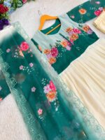 Presenting By New Party Wear Look FoX Gerorrget Gown with Dupatta , Pant - Image 8