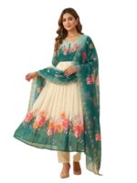 Presenting By New Party Wear Look FoX Gerorrget Gown with Dupatta , Pant - Image 9