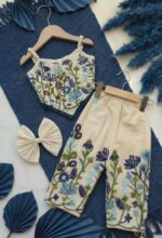 Hand - Embreoidered Co -cord Jump suit || floral Embroired Dungaree - Image 3