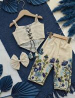 Hand - Embreoidered Co -cord Jump suit || floral Embroired Dungaree - Image 4