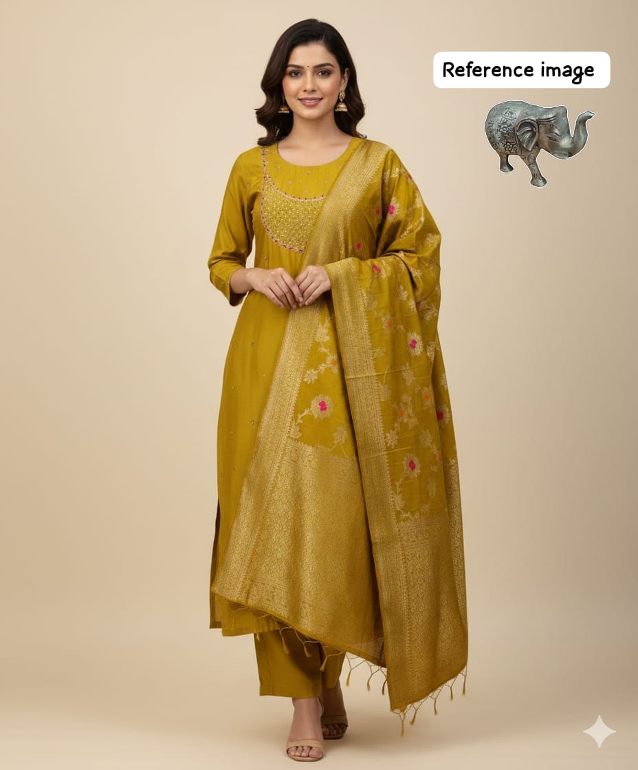 WhatsApp Image 2026-02-20 at 7.40.16 PM Banarasi silk salwar kameez - Image 1