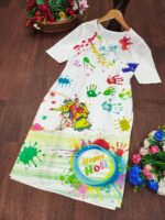 Holi _ themed digital print kurtis - Image 4