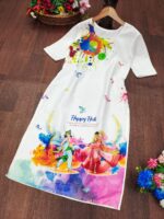 Holi _ themed digital print kurtis - Image 6