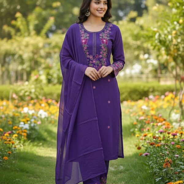 Embroidered salwar kameez set