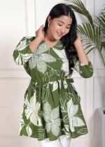 Angrakha Peplum Top Short Angrakha Kurti - Image 3