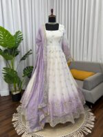 Ombre Geogatte anarkali Gown set - Image 2