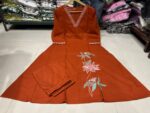 beautiful Embroidery work on Kurti with 2 Side Pockets Pockets - Image 3