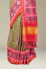 PURE PATOLA SILK DOUBLE IKKAT SAREE1599 - Image 2