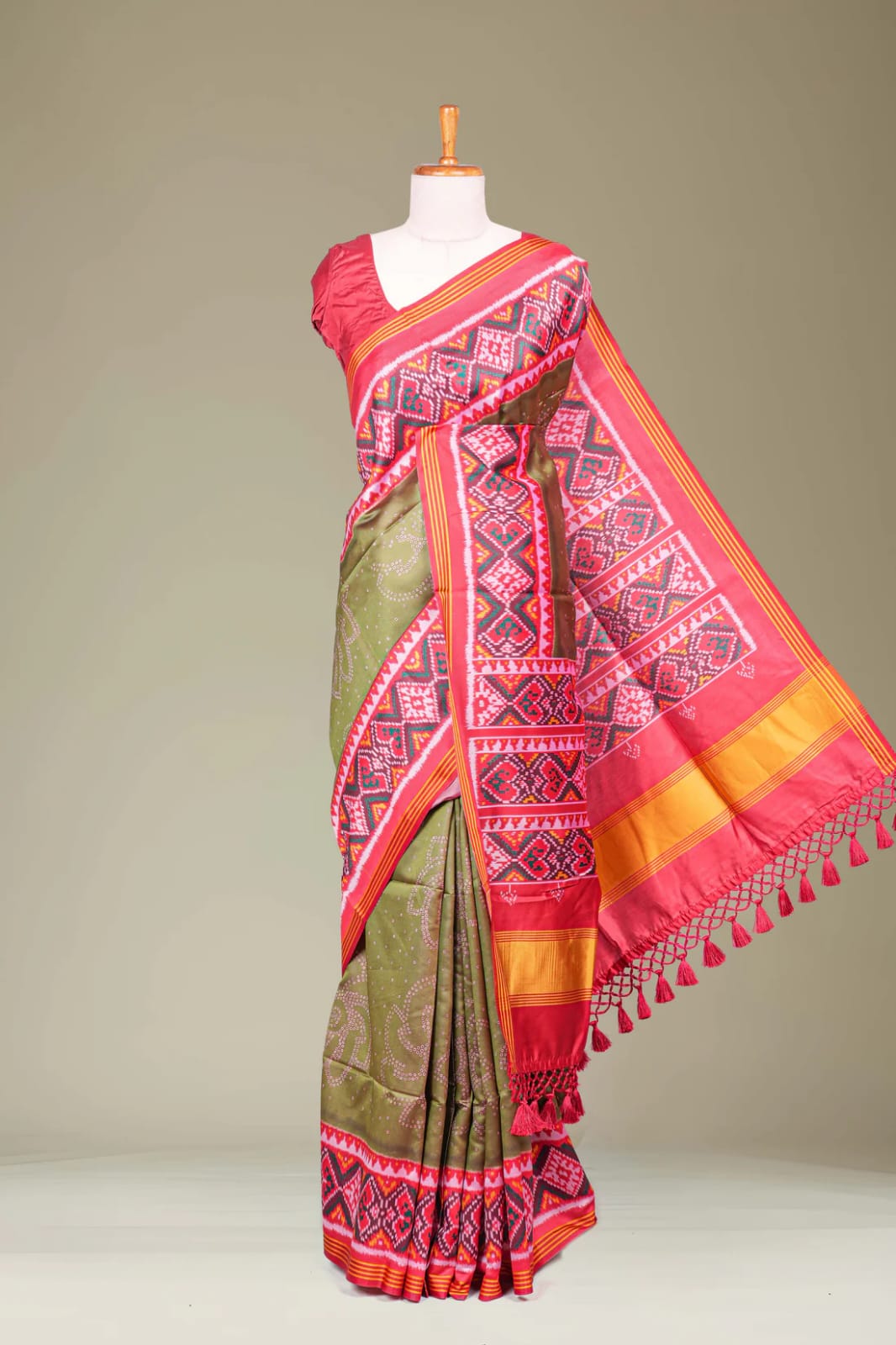 WhatsApp Image 2026-02-23 at 7.50.57 AM PURE PATOLA SILK DOUBLE IKKAT SAREE1599 - Image 1