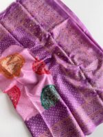 bandhani silk saree