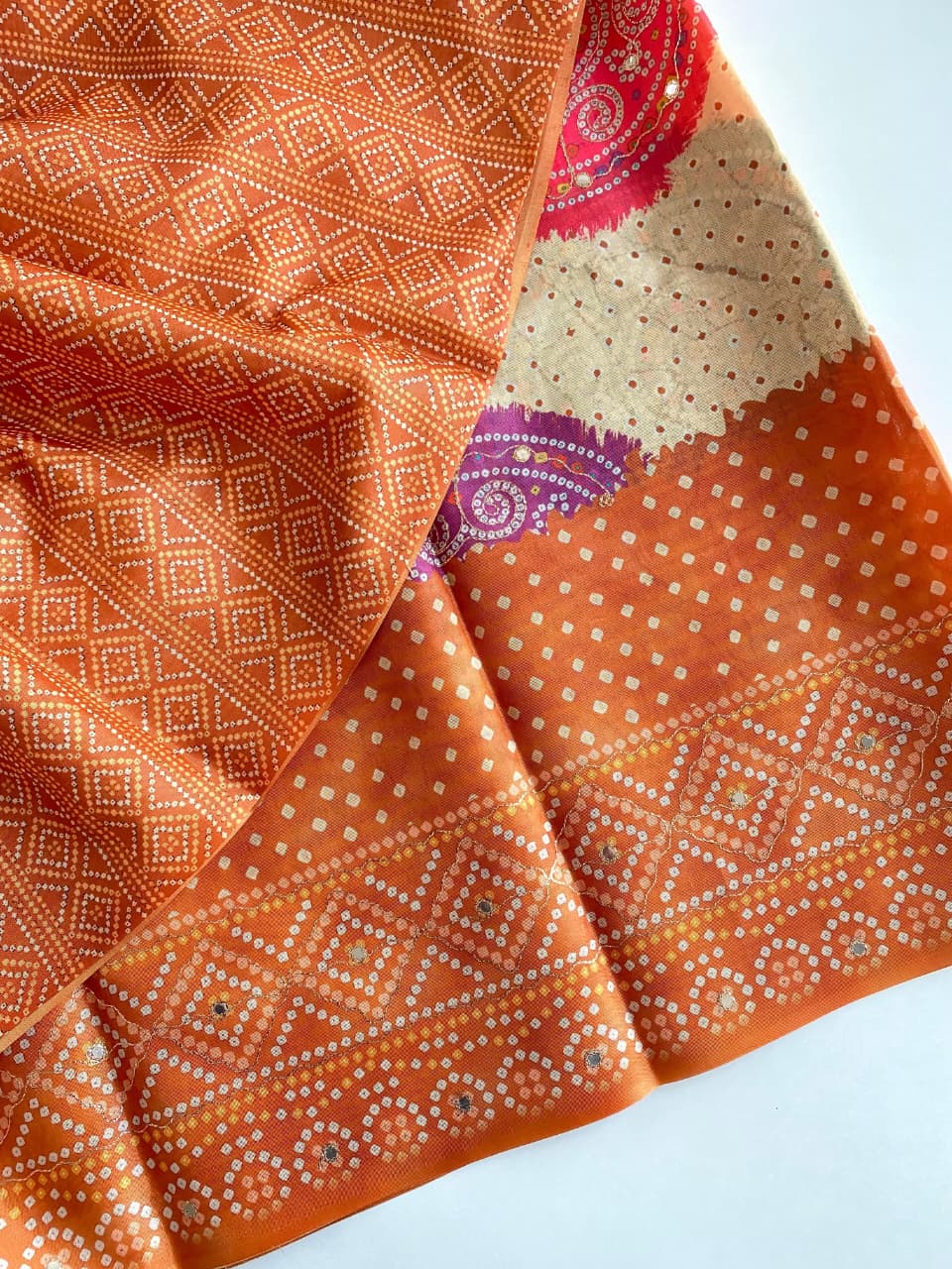 WhatsApp Image 2026-02-23 at 7.57.47 AM (1) bandhani silk saree - Image 1