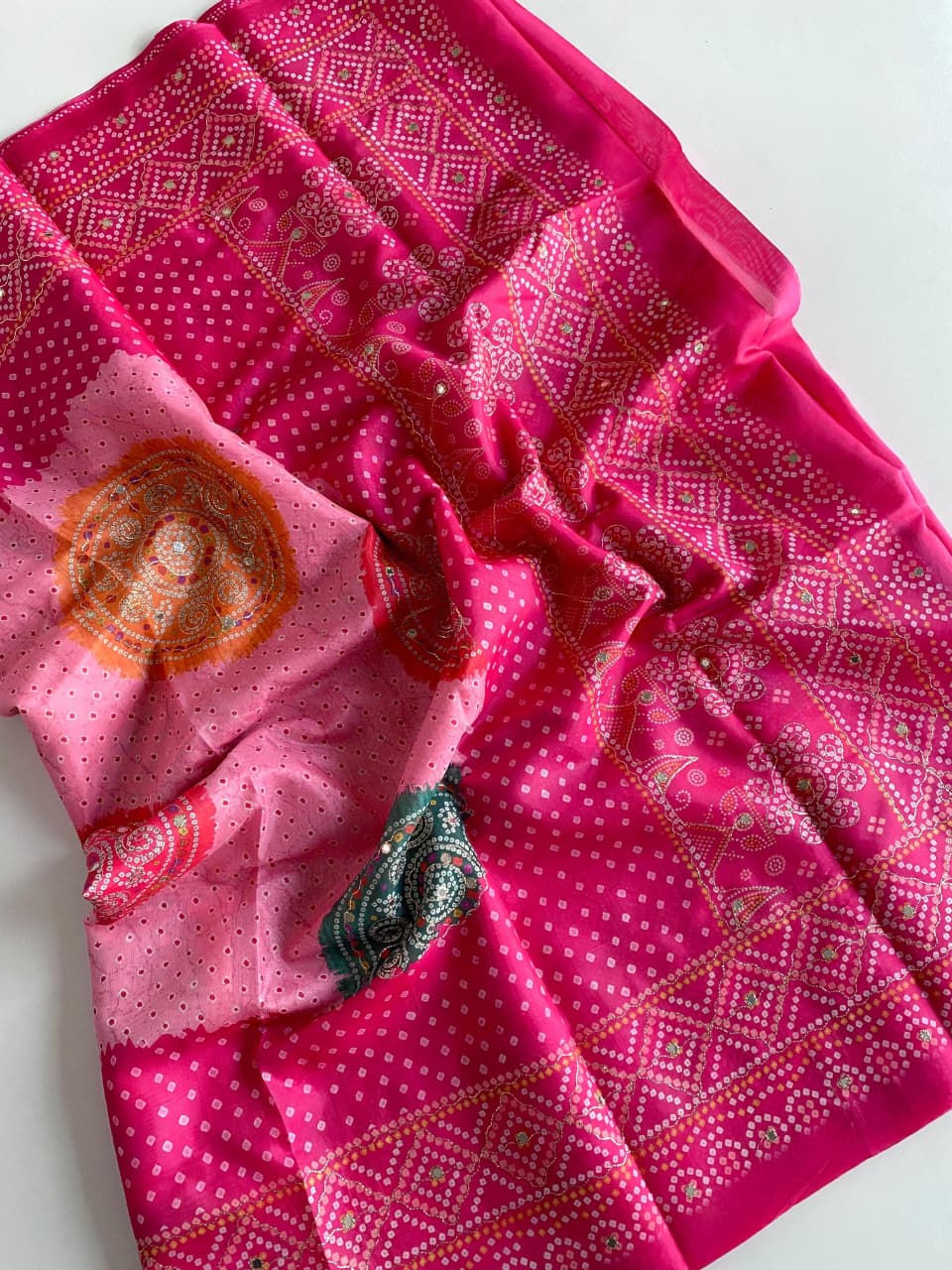WhatsApp Image 2026-02-23 at 7.57.48 AM bandhani silk saree - Image 1