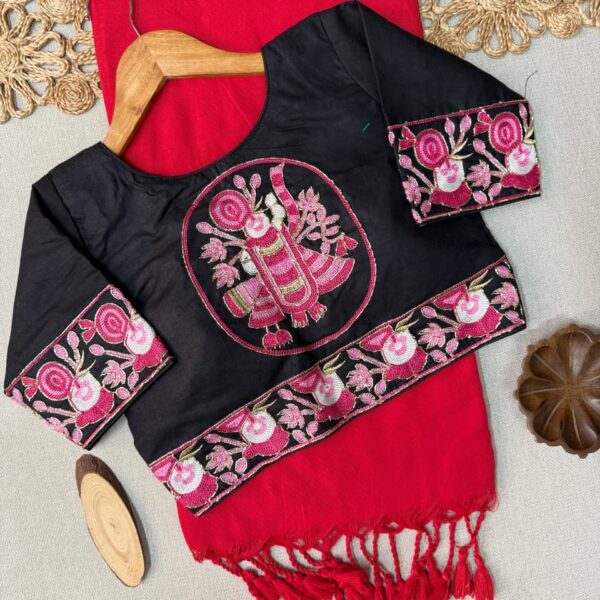 Khadi cotton saree And Beautiful Havy khadi Cotton with hend work Blouse💝