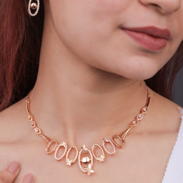rose gold plated necklace