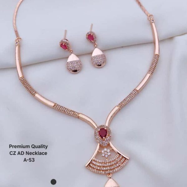 premium Quality cz ad necklace A-53