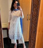 Anarkali kurti with Bottom Plazo & Heavy work Dupatta