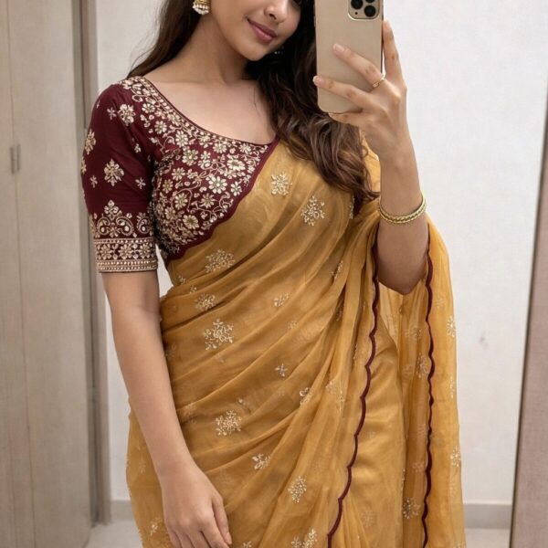 Rangoli tissue Saree