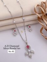 a d diamond silver pandal set - Image 5
