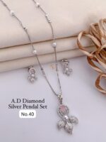 a d diamond silver pandal set - Image 4