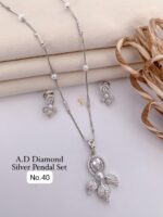 a d diamond silver pandal set - Image 2