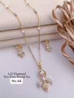 a d diamond silver pandal set