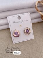 fancy rose gold earrings set