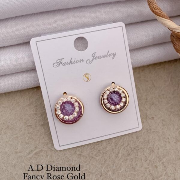 fancy rose gold earrings set