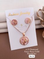 fancy rose gold pendal set - Image 4
