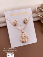 fancy rose gold pendal set - Image 2