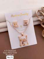 fancy rose gold pendal set